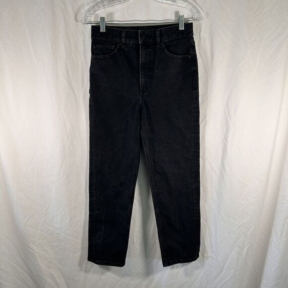 Express Jeans Women's 4 Black Mom Jean Super High Rise Cotton Blend Pockets - Picture 1 of 10